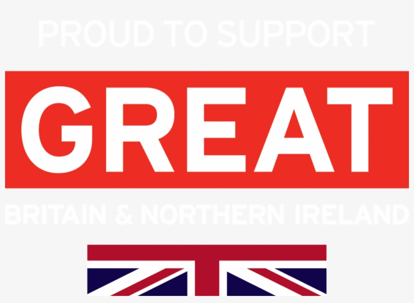 Proud To Support Great & Flag White Cmyk Bni - Great Britain, transparent png #7823802