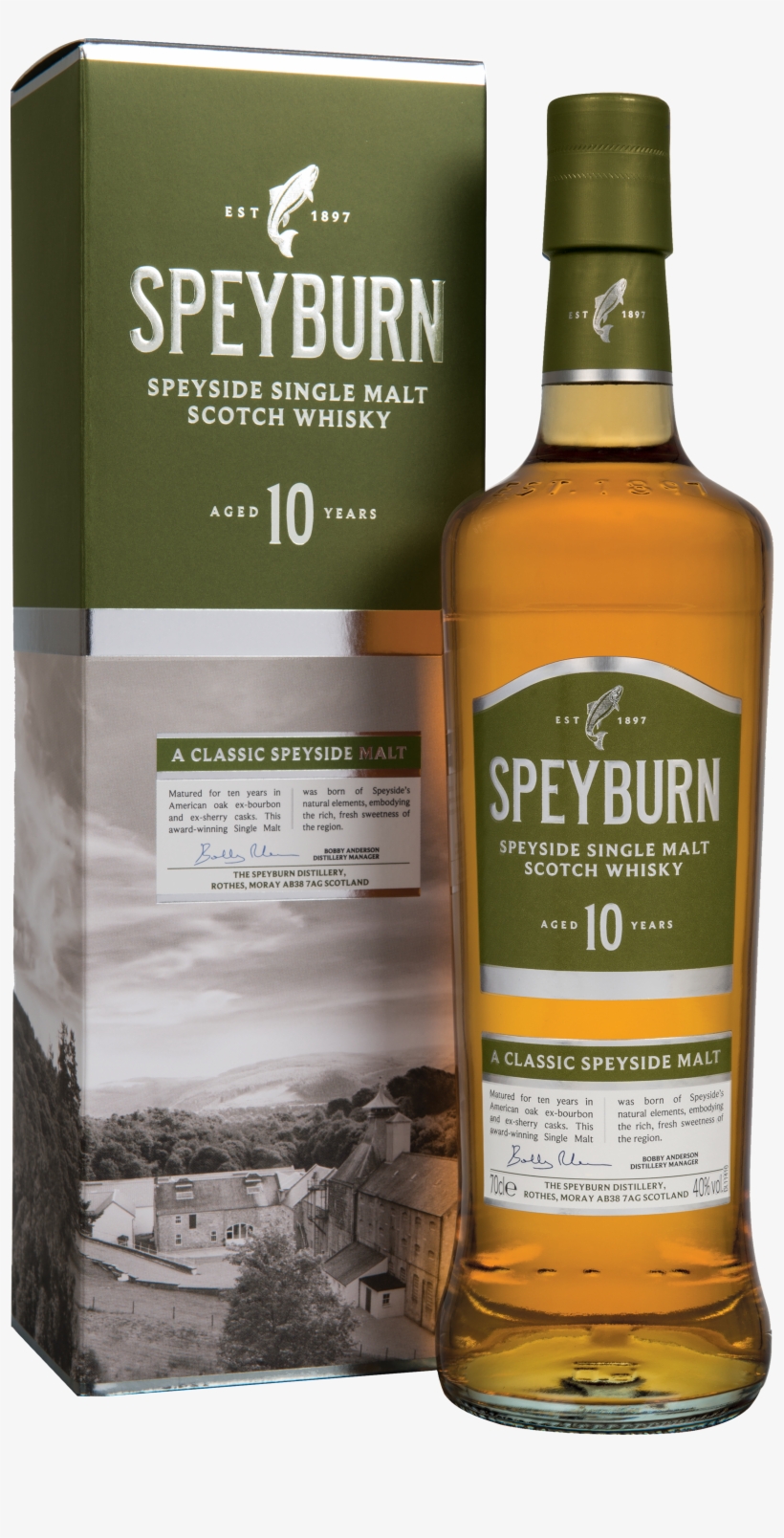 10 Years Old - Speyburn Whisky, transparent png #7825084