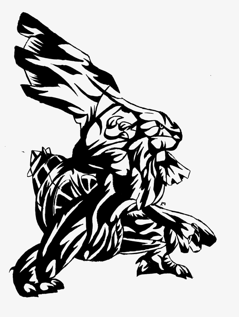 Voir L'image En Taille Réelle - Zekrom Tribal, transparent png #7825271