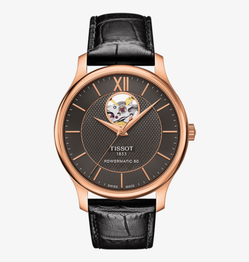 More Views - Tissot Powermatic 80 Open Heart รีวิว, transparent png #7825540