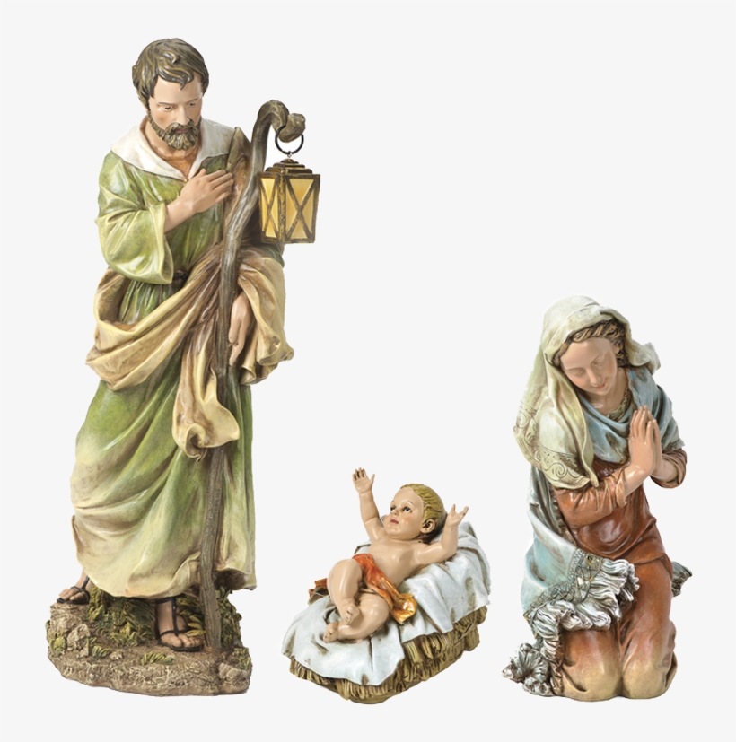 Nativity Roman Holy Family - Holy Family Nativity Statue, transparent png #7825639