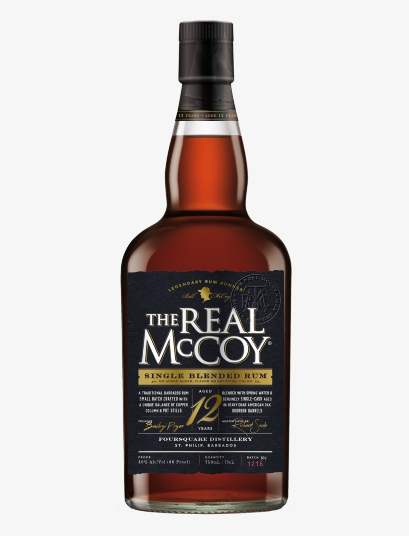 High Res Png The Real Mccoy Single Blended Rum 12 Yr, transparent png #7825975