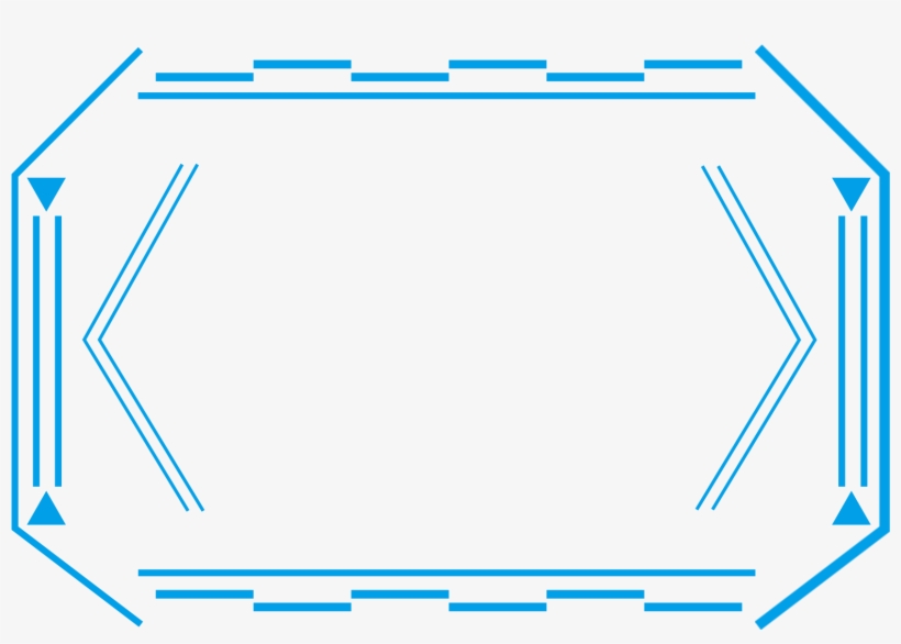 Technology Border Blue Simple Lines Png And Psd - Diagram, transparent png #7826423