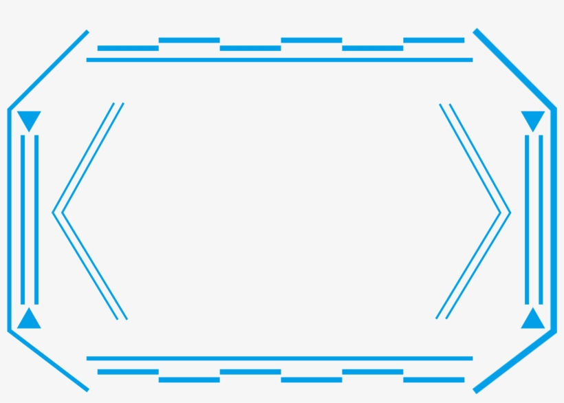 Technology Border Blue Simple Lines Png And Psd - Diagram, transparent png #7826423