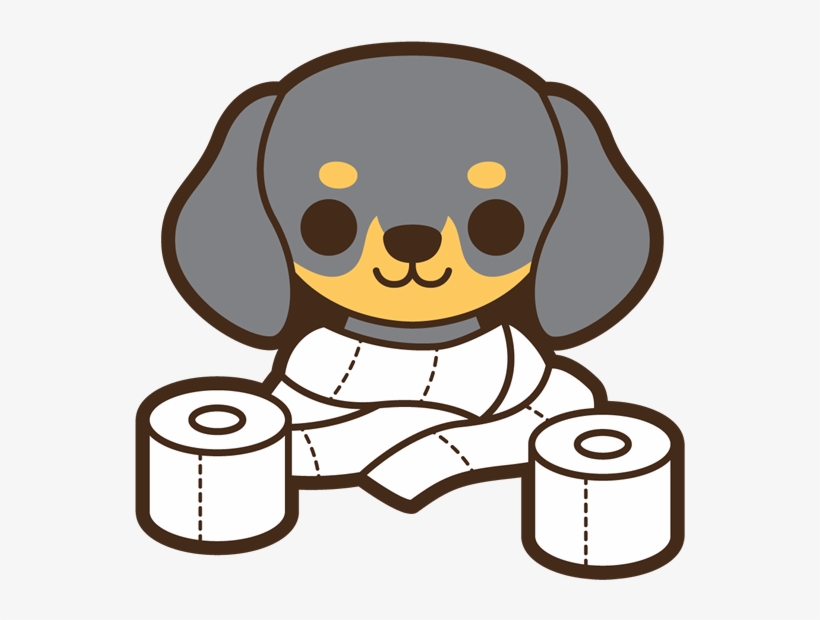 Dog With Toilet Paper - Chihuahua Kawaii Clipart, transparent png #7826430