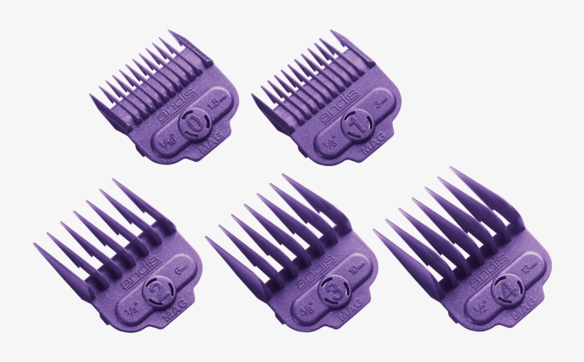 Andis Single Magnetic 5-comb Set - Hair Trimmer Parts, transparent png #7826472