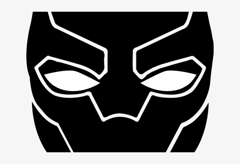 Wakanda Clipart Marvel - Black Panther Face Drawing, transparent png #7826473