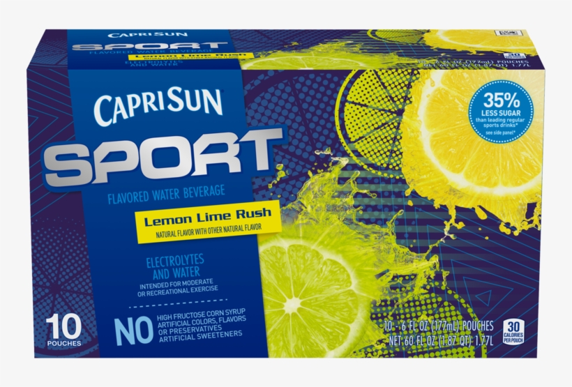 Lemon Lime Rush - Capri Sun Sport, transparent png #7827683