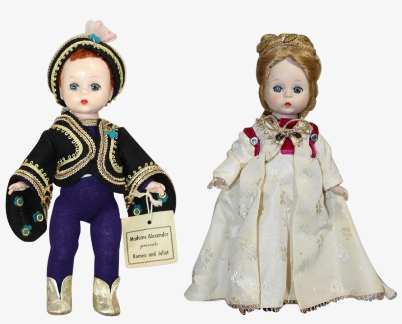 Vintage 1955 Madame Alexander-kins Romeo & Juliet 8" - Doll, transparent png #7827694