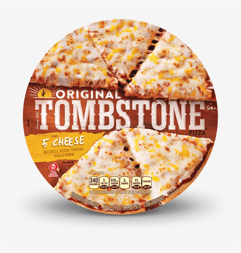 5 Cheese Back - Tombstone Cheese Pizza, transparent png #7827727