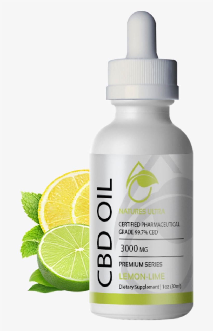 Lemon-lime Cbd Oil, Premium Series By Nature's Ultra - Cosmetics, transparent png #7827926