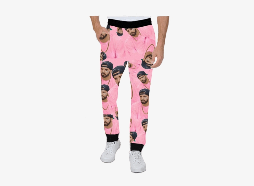 Drake Face All Over Jogger Pant - Leggings, transparent png #7828035