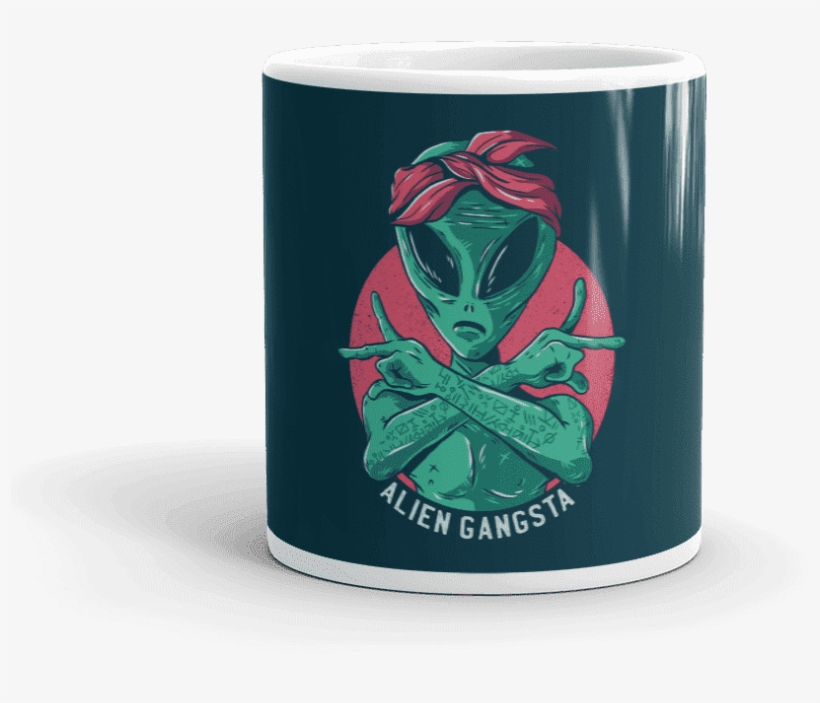 Alien Gangsta Coffee Mug - Coffee Cup, transparent png #7828273
