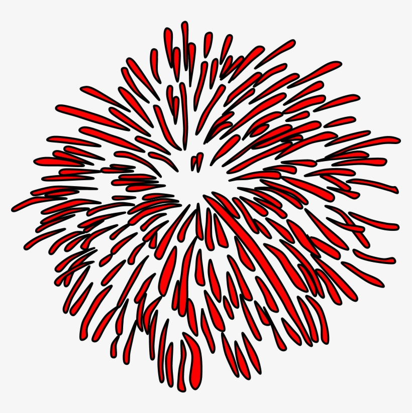 Fireworks, Burst, Style 1, Red, Png - Yellow, transparent png #7828582