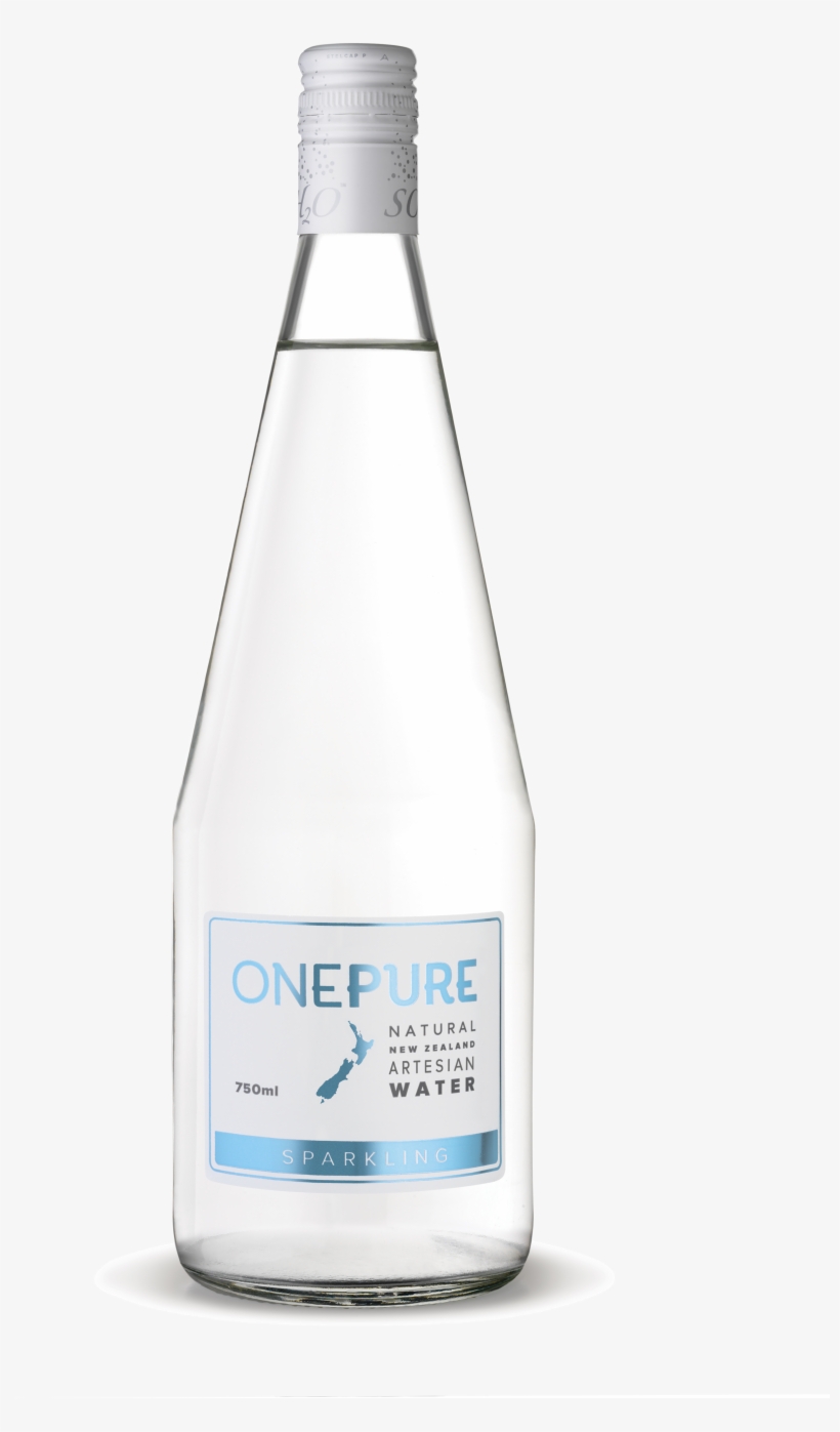One Pure Sparkling Artesian Water 12 X 750ml Glass - Pure New Zealand Water, transparent png #7829625
