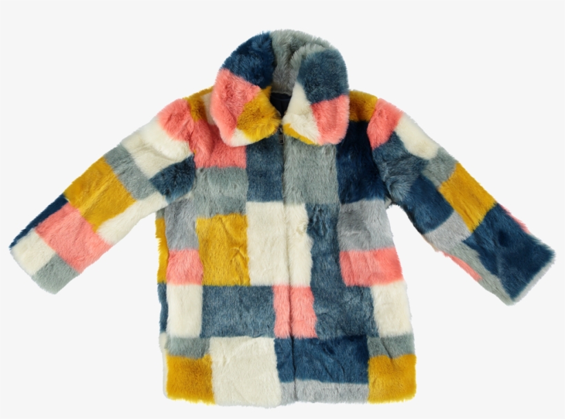 Stella Mccartney Kids Abbie Fake Fur Coat Square - Stella Mccartney Kids Coat, transparent png #7830294