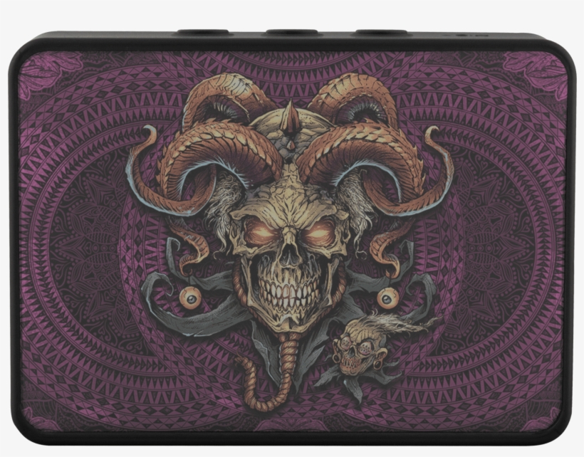 Jester Skull Portable Bluetooth Speaker, transparent png #7830442