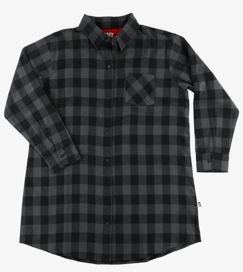 Grey Plaid Flannel - Shirt, transparent png #7830953