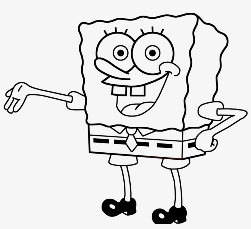 How To Draw Sandy Cheeks From Spongebob Squarepants - Outline Images Of Spongebob, transparent png #7831145