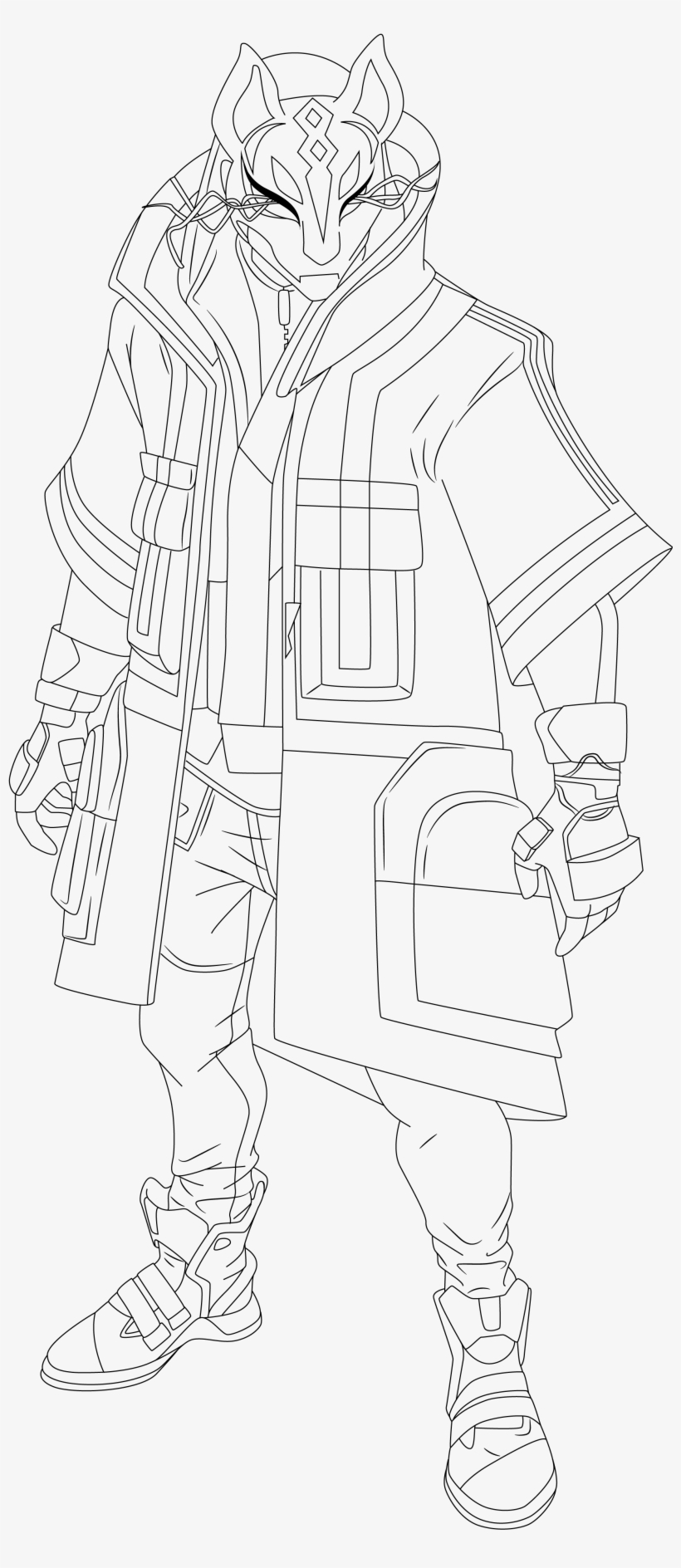 Rainbow Smash Axe - Line Art, transparent png #7831934