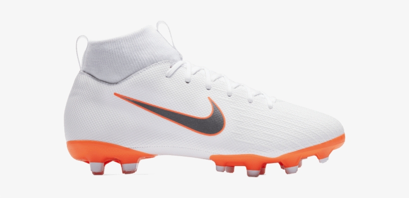 Nike Mercurial Superfly 6 Academy Df Mg Junior Football - White And Orange Football Boots, transparent png #7832420