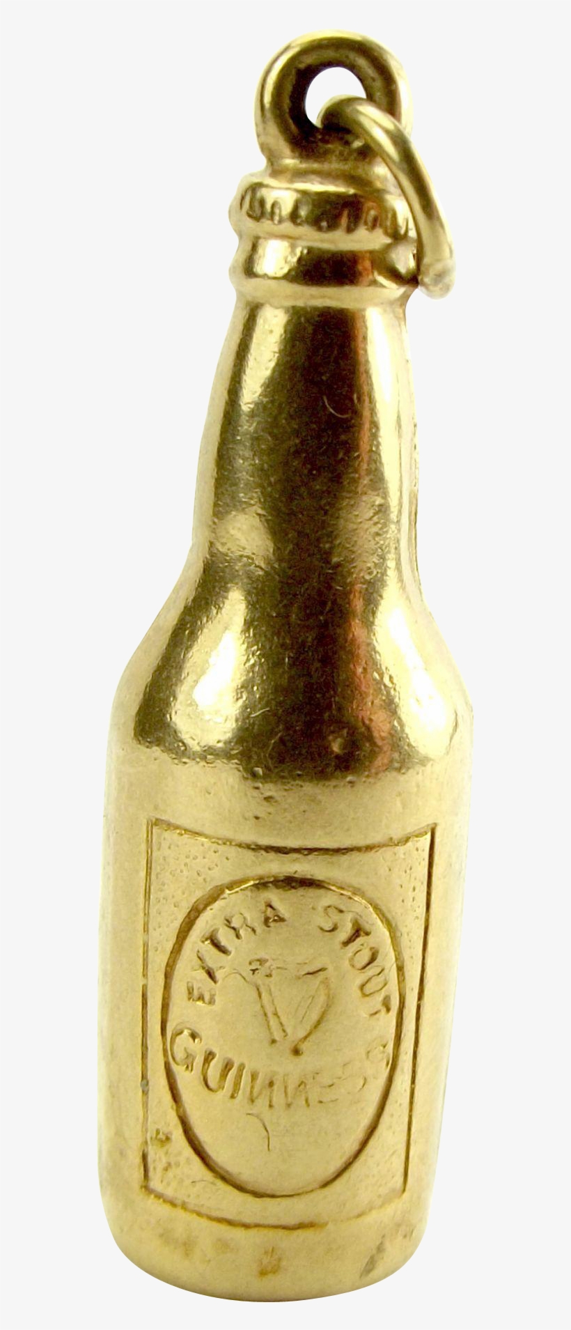 Vintage 9ct Gold Bottle Of Guinness Charm Hm - Glass Bottle, transparent png #7832542