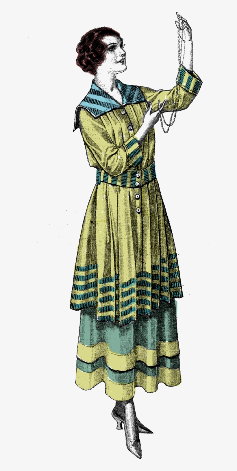 Digital Dress Fashion Images Of Women's Long Dresses - Vintage Clothing, transparent png #7833782