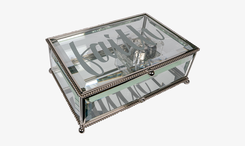 Silver Faith Glass Music Box - Coffee Table, transparent png #7833954
