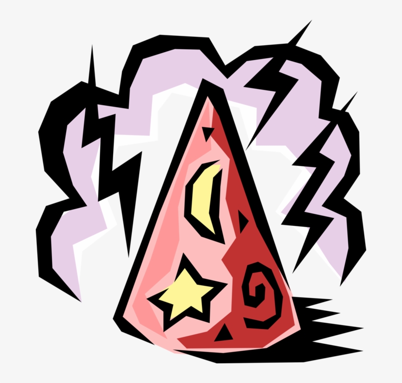 Vector Illustration Of Sorcerer Magician's Magic Hat, transparent png #7834237