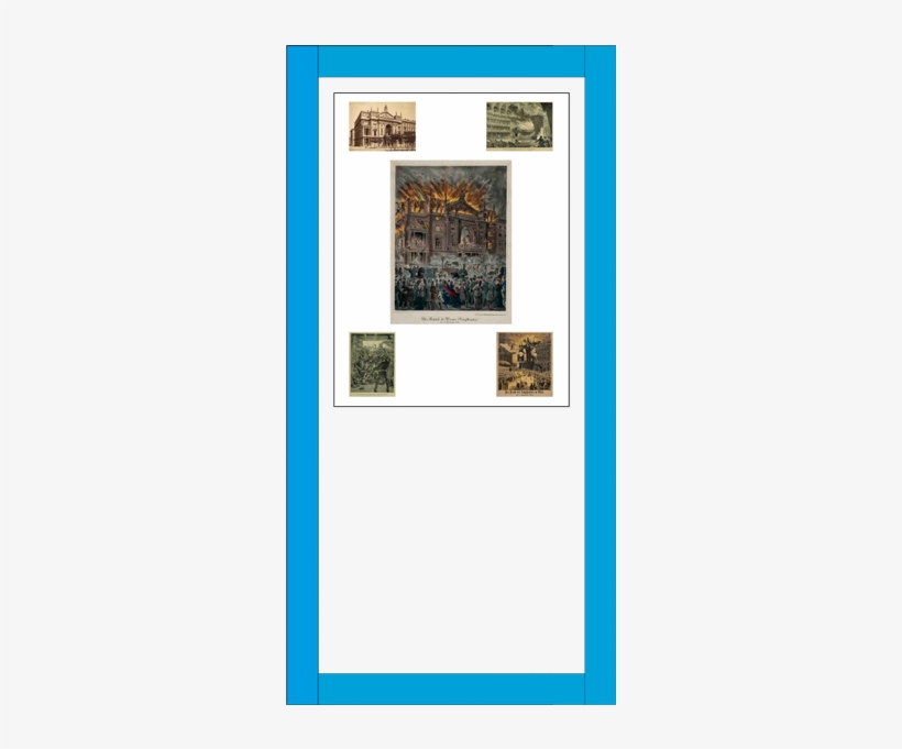 The Ring Theatre Fire In Vienna, 1881, Illustrated - Picture Frame, transparent png #7836570
