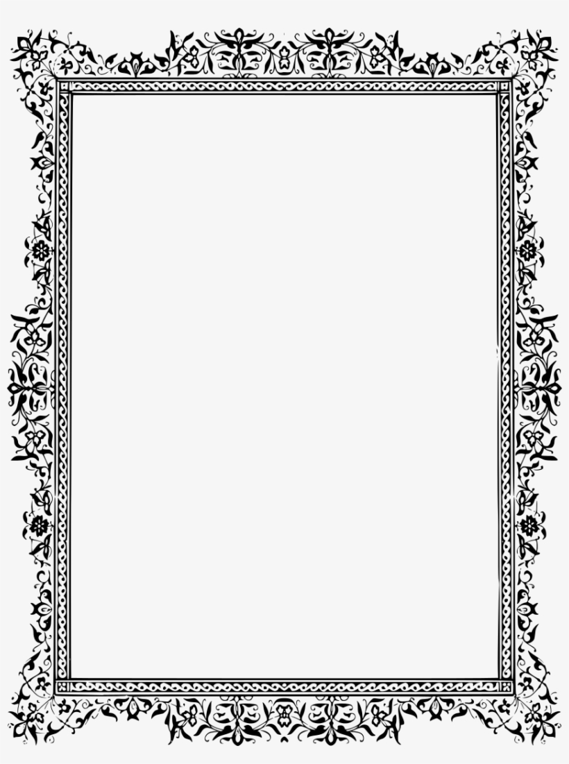 Grey Frame Png Photo - Black Decorative Border - Free Transparent PNG