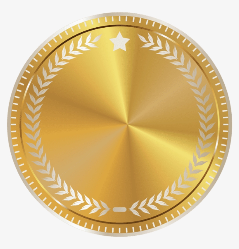 Free Png Download Gold Seal Badge With Decoration Clipart - Golden Award Png, transparent png #7836968