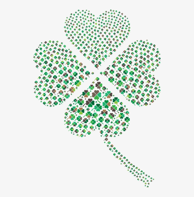 Four-leaf Clover Shamrock Fractal Computer Icons - Clovers With A White Background, transparent png #7837008