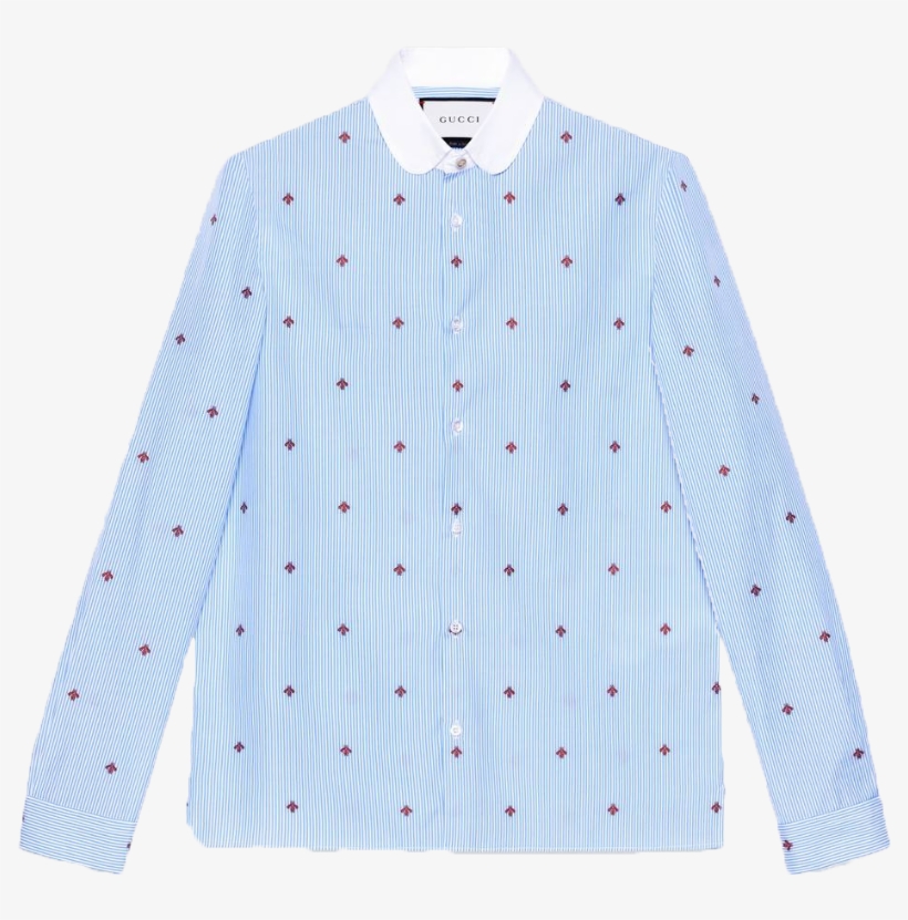 Gucci Bee Fil Coupé Cambridge Shirt - Pocket, transparent png #7837010