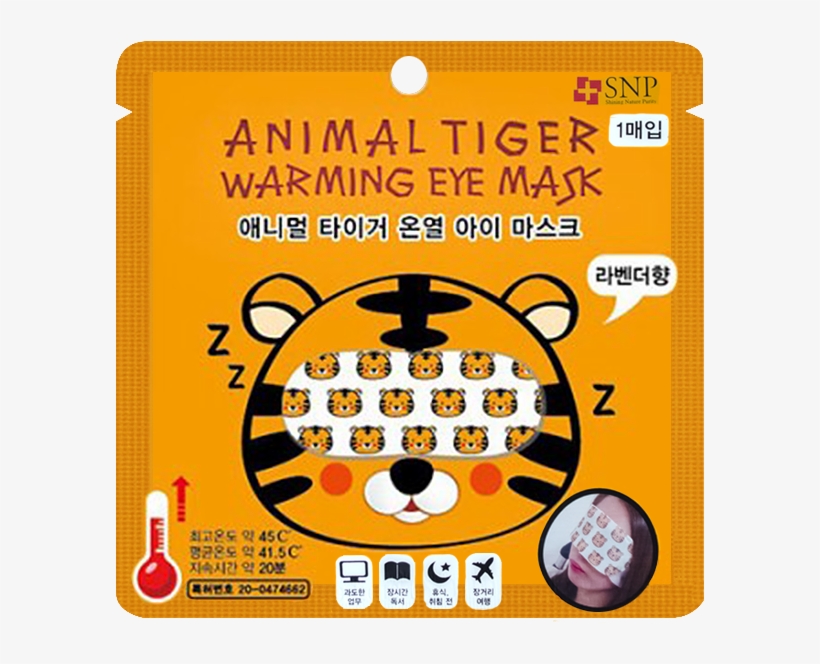 Snp Animaltiger Warmingeye Mask - Blindfold, transparent png #7837533