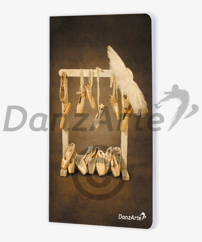 “hanging Pointe Shoes” A6 Matt Laminated Notebook - Pointe Technique, transparent png #7837601