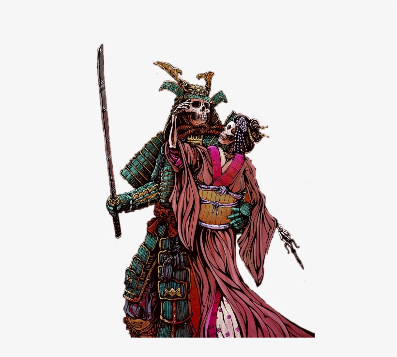 Samurai Skeleton, transparent png #7838101
