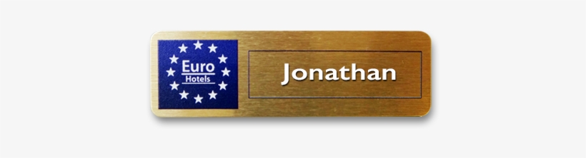 P2 Brushed Gold Metal Panel Name Badge By Fattorini, transparent png #7838105