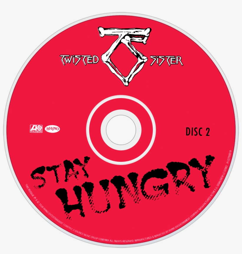 Twisted Sister Stay Hungry Cd Disc Image - Cd, transparent png #7838630