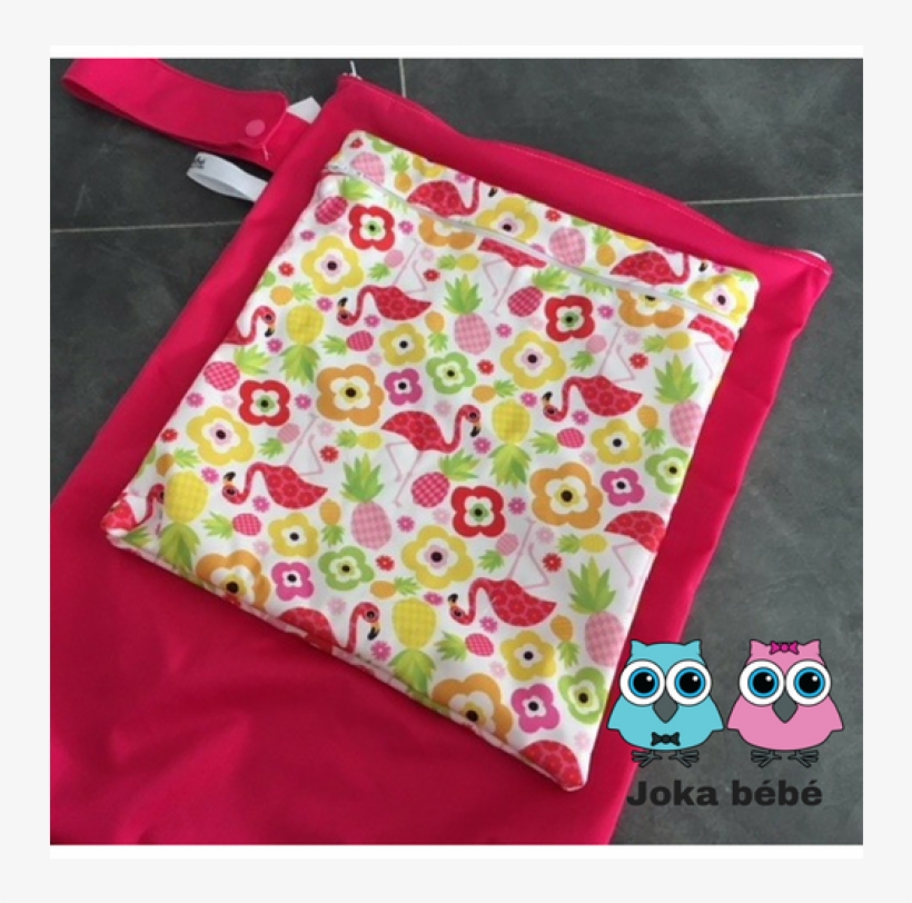 Pink Flamingo Double Wetbag - Patchwork, transparent png #7838697