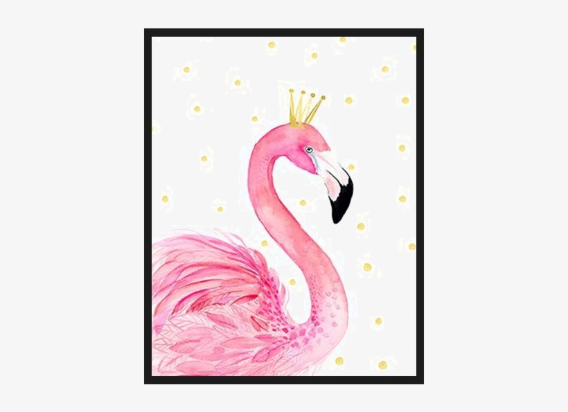 Pink Flamingo With Crown Poster - Flamingo Wearing A Crown, transparent png #7838808