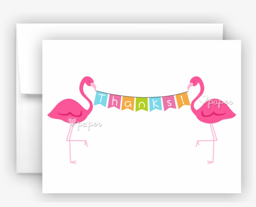 Pink Flamingo Thank You Cards Note Card Stationery - Greater Flamingo, transparent png #7838868