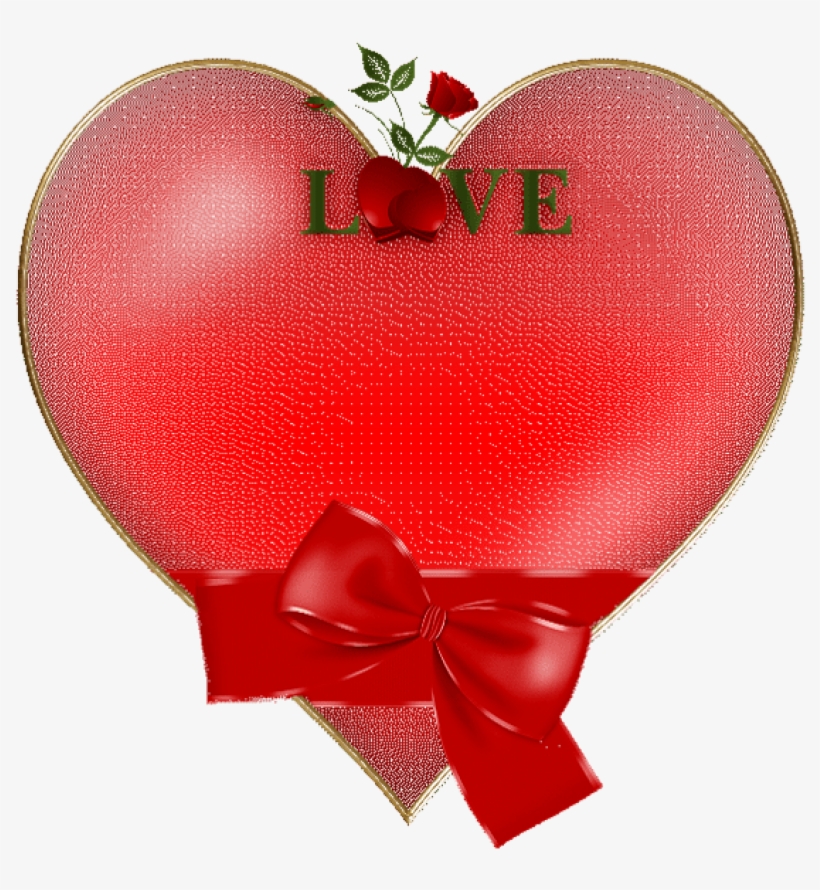 Free Png Red Hearts With Bow And Rose Png - Purpose To Girl For Love, transparent png #7839365