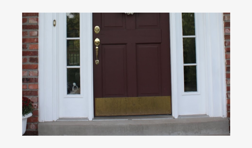To Start Off Cleaning Your Brass Door Kick Plate, You - Home Door, transparent png #7840141