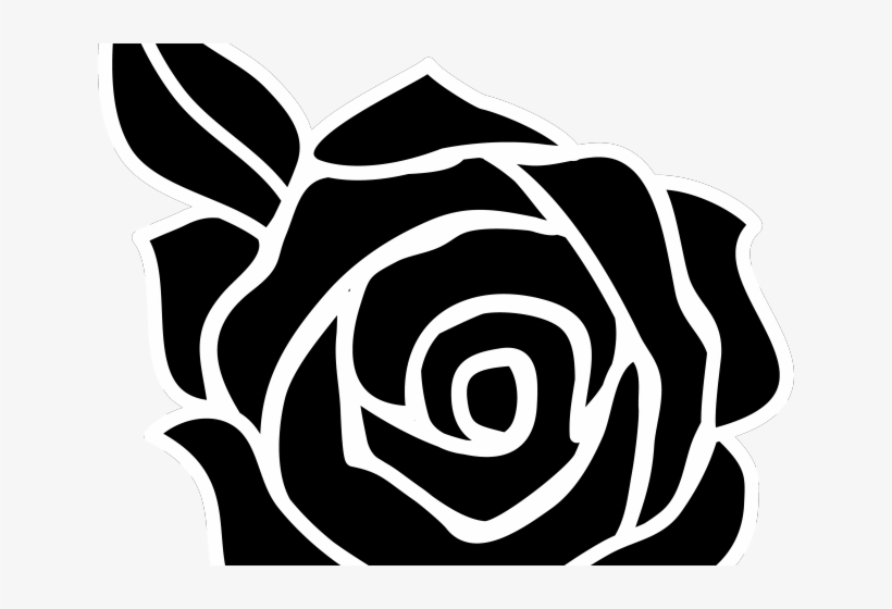 Rose Silhouette Cliparts - Black Rose Clip Art, transparent png #7840315