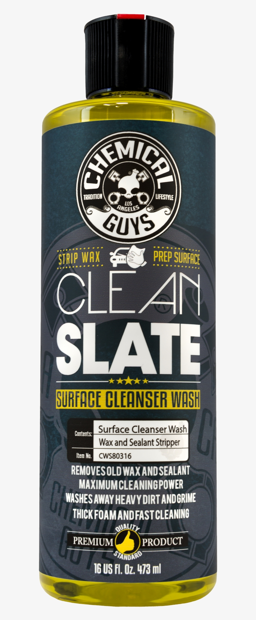 Clean Slate Wax-stripping Wash - Chemical Guys Clean Slate, transparent png #7840503