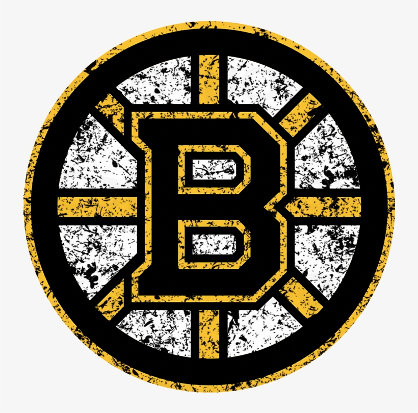 Boston Bruins 2007, Pres Primary Logo Distressed Iron - Boston Bruins Logo .eps, transparent png #7840579