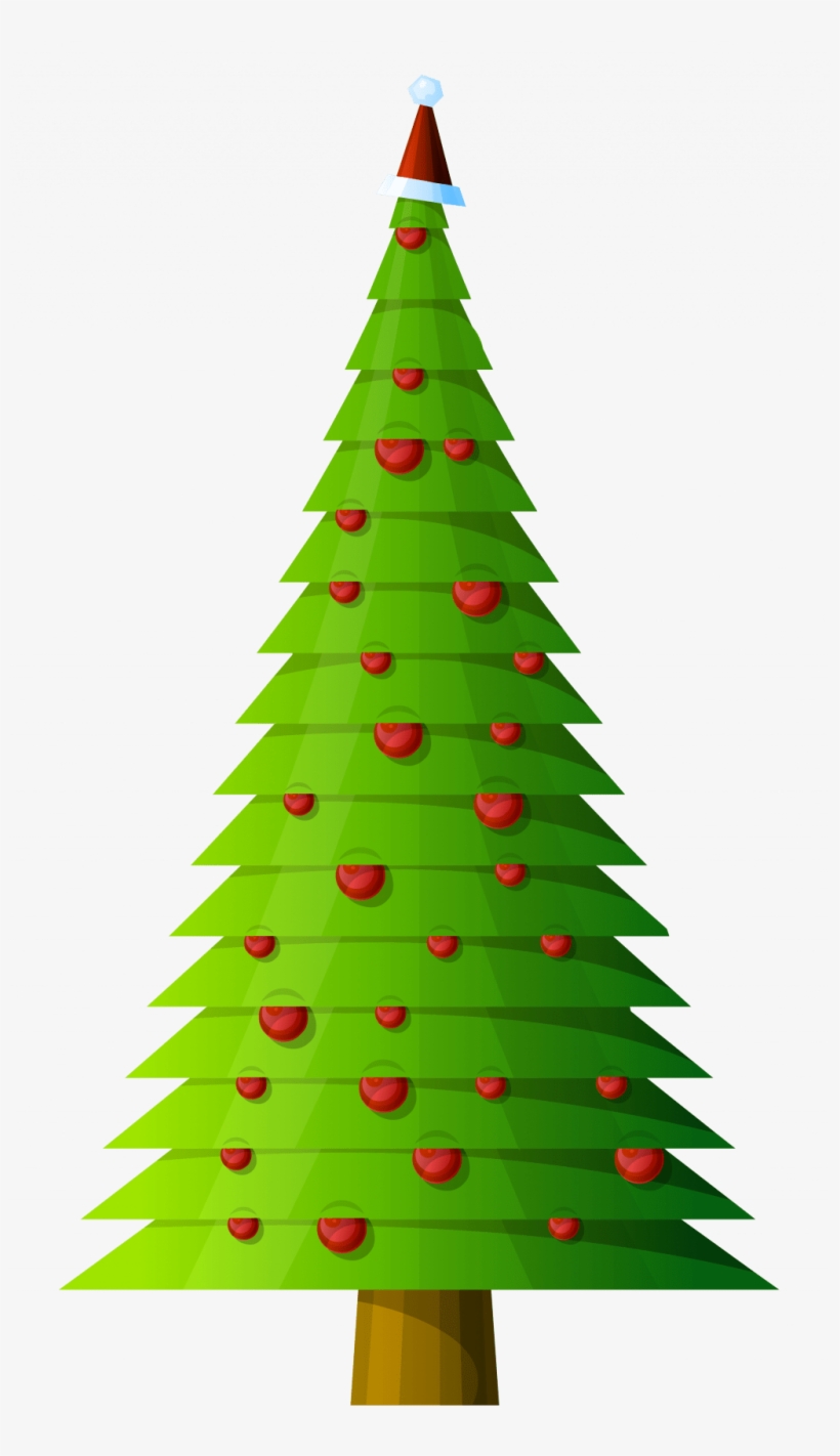 Modern Christmas Tree Clip Art Transparent - Christmas Tree Clipart Png, transparent png #7841848