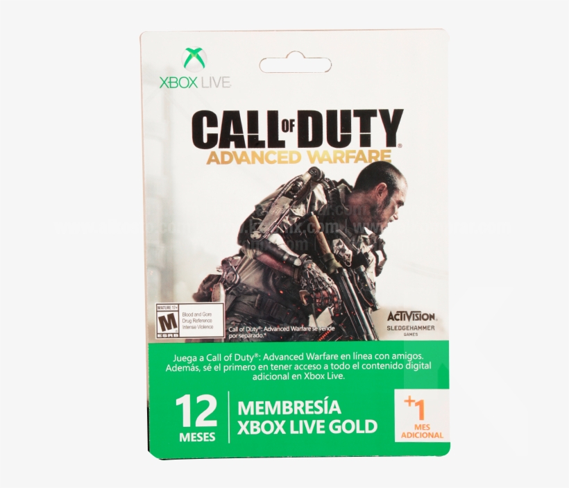 Tarjeta Xbox 360 Live 12 Meses 1 Call Of Duty Advanced - Game Ps3, transparent png #7842030