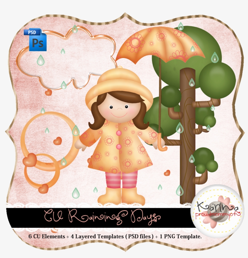 Rainy Day Elements By Peek A Boo Designs - Cartoon, transparent png #7842121